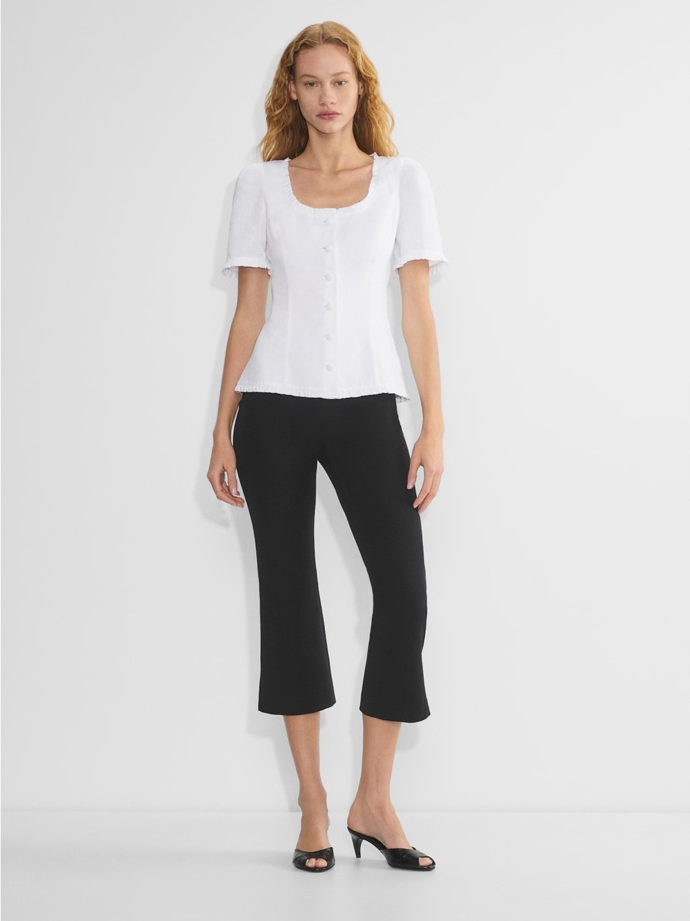 Aritzia Wilfred Masquerade Linen Blouse